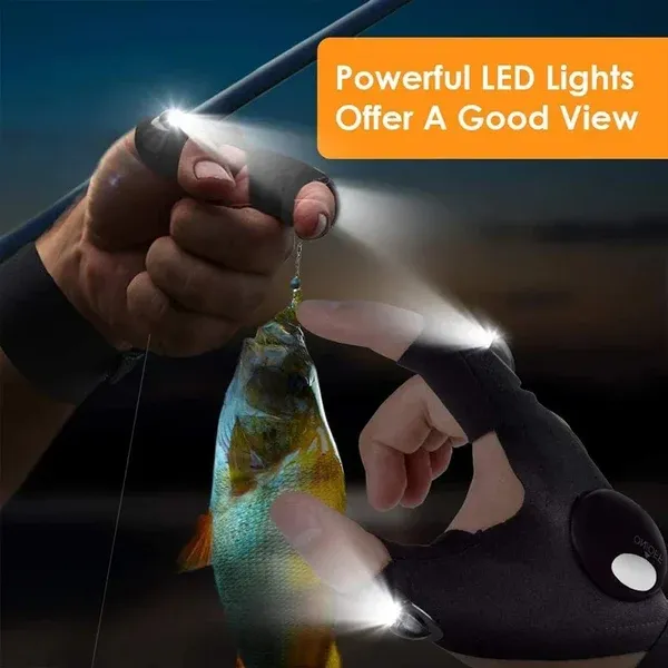 LED gloves with waterproof light-Festivesl