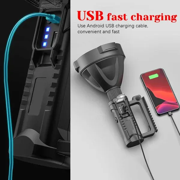 ⏰Last Day Promotion 49% OFF - Rechargeable Handheld Spotlight Flashlight-Festivesl