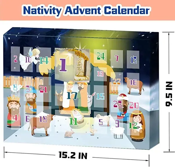 🎁🎁【Christmas Pre-Sale】 Nativity Scene Advent Calendar Set-Festivesl