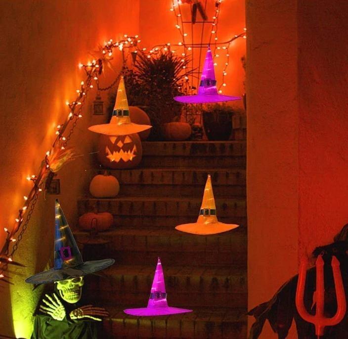 🧙HALLOWEEN PRESALE 48% OFF-Glowing Witch Hat - 2 in 1 Hanging/Wearable(BUY 8 GET FREE SHIPPING)-Festivesl