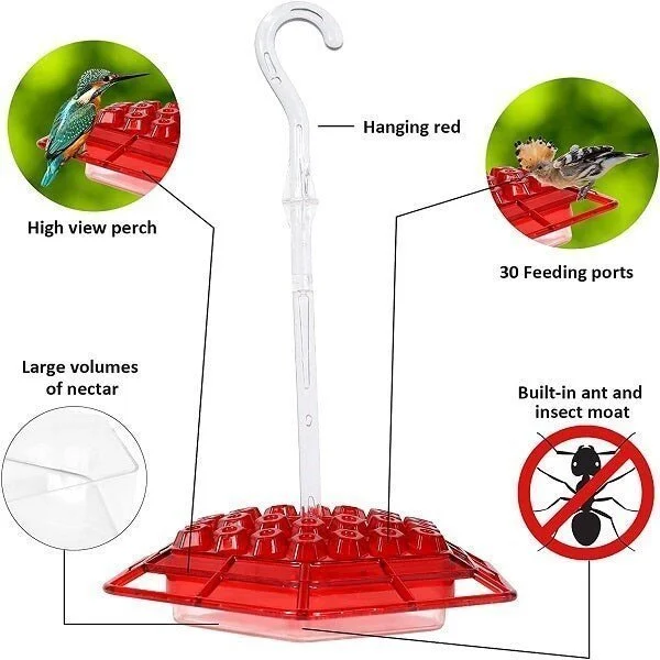 🔥2023 Spring Hot Sale 49% OFF - Mary's Hummingbird Feeder With Perch And Built-in Ant Moat（BUY 3 FREE SHIPPING）-Festivesl