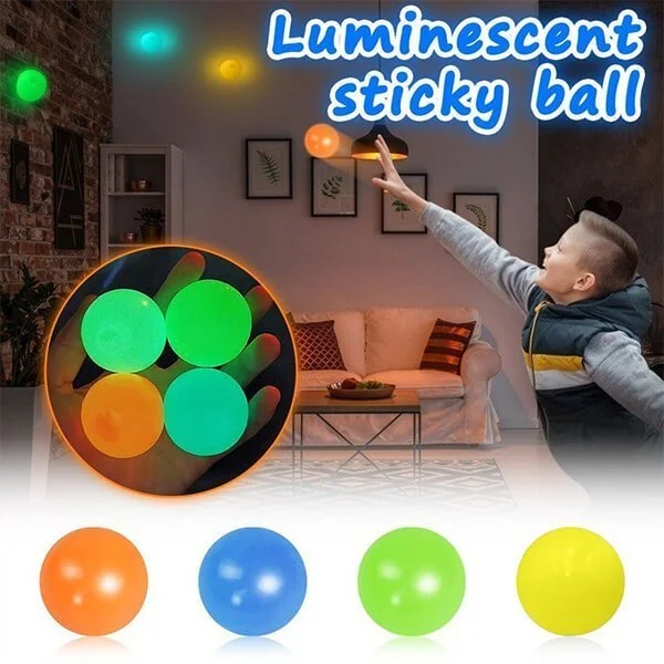 🔥HOT SALE NOW 49% OFF 🥳☄️Luminous Sticky Wall Ball Toy-Festivesl