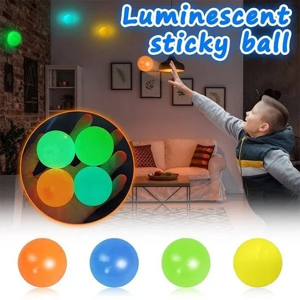 🔥HOT SALE NOW 49% OFF 🥳☄️Luminous Sticky Wall Ball Toy-Festivesl