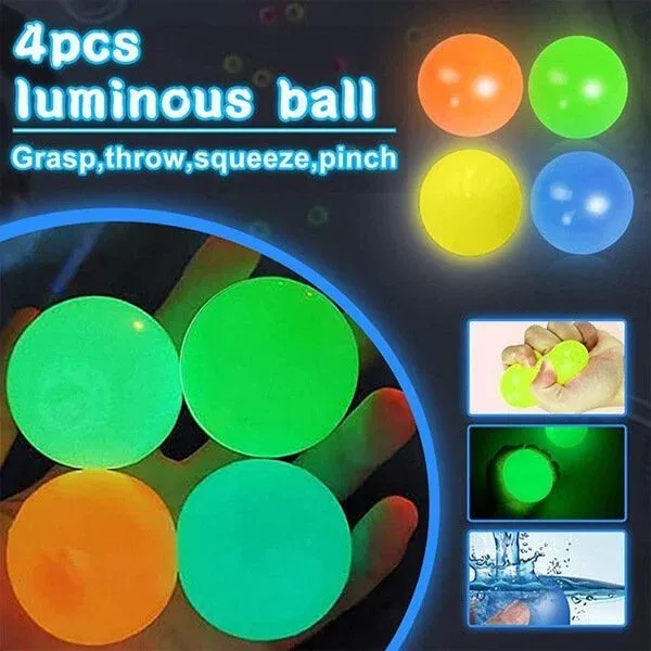 🔥HOT SALE NOW 49% OFF 🥳☄️Luminous Sticky Wall Ball Toy-Festivesl