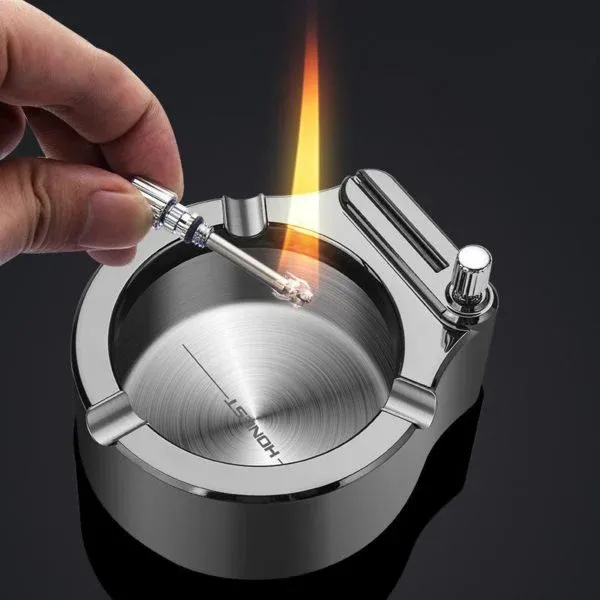 💥Retro Metal Ashtray Ten Thousand Match Lighter🔥-Festivesl