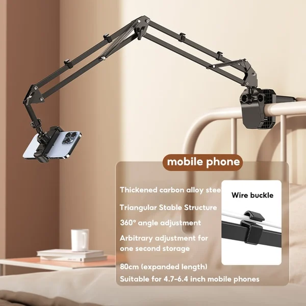 Hidden Bedside Phone Tablet Holder Retractable-Festivesl