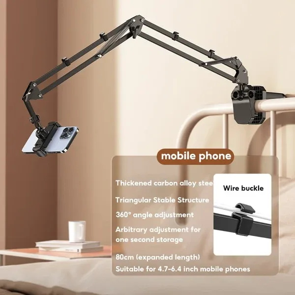 Hidden Bedside Phone Tablet Holder Retractable-Festivesl