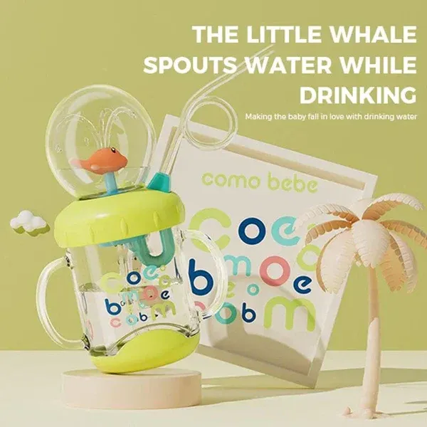 🔥Summer Super Sale 48% Off🔥BABY DRINKING CUP WITH WHALE SQUIRT🐳-Festivesl