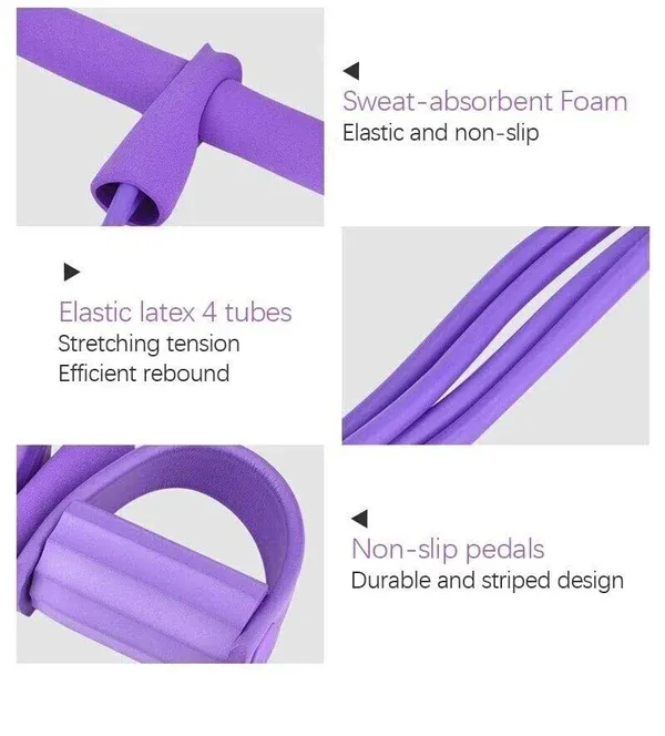 49% OFF🔥32 Fitness Resistance Bands-4 Tube Pedal Ankle Puller-Festivesl