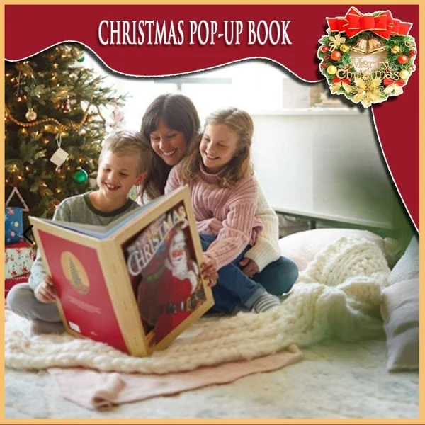 🎁 The Night Before Christmas Pop-Up Book(Light & Sound)-Festivesl
