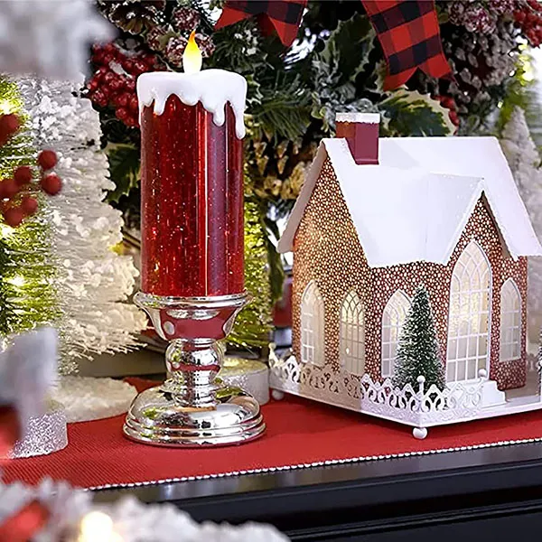 LED Christmas Candles With Pedestal-Festivesl