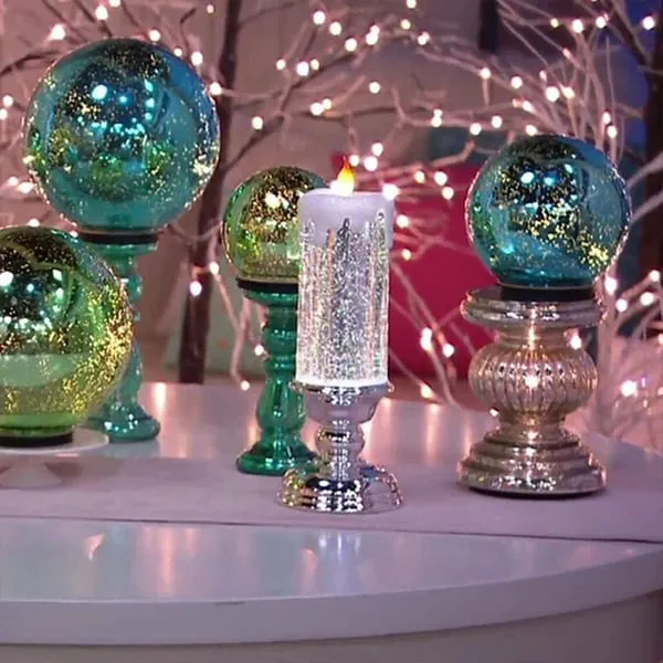 LED Christmas Candles With Pedestal-Festivesl