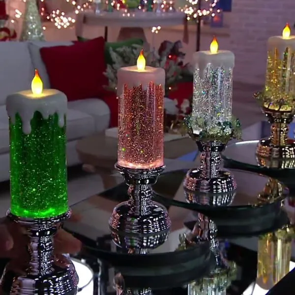 LED Christmas Candles With Pedestal-Festivesl
