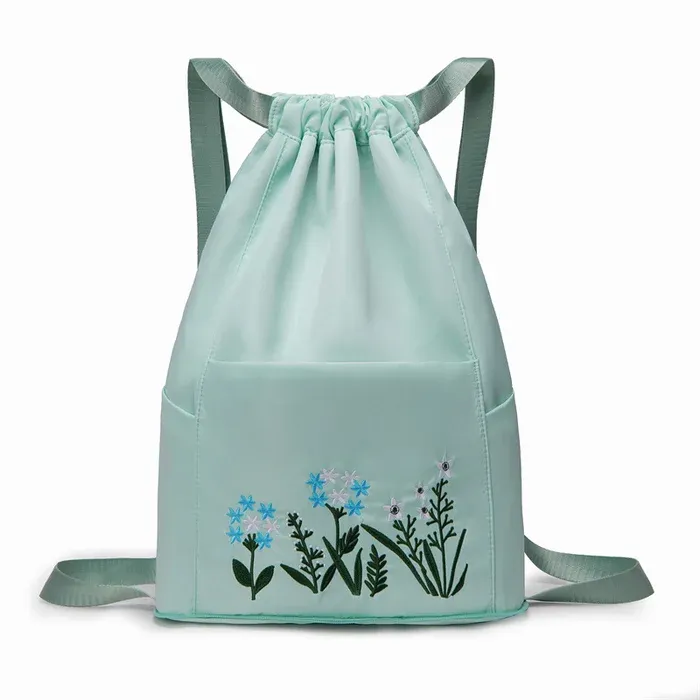 🔥49% OFF🔥Foldable Waterproof Drawstring Large Capacity Embroidered Backpack-Festivesl