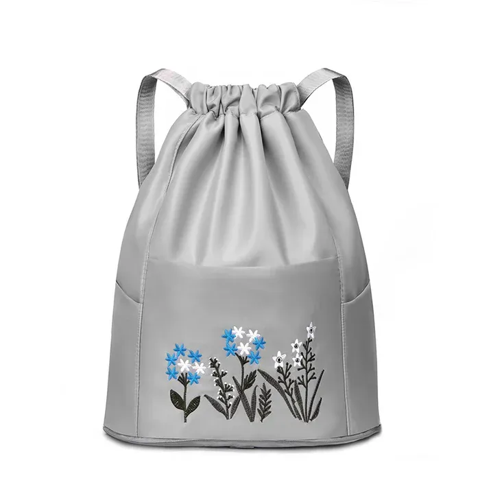 🔥49% OFF🔥Foldable Waterproof Drawstring Large Capacity Embroidered Backpack-Festivesl