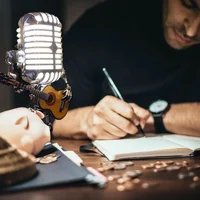 Black Friday Sale 49% OFF🎁Vintage Metal Microphone Robot Desk Lamp - Get Free Light!!-Festivesl