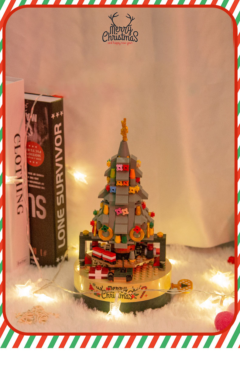 🔥Christmas warm up🔥🎅Christmas decoration blocks (🎁music box, photo frame, christmas tree​​​)-Festivesl