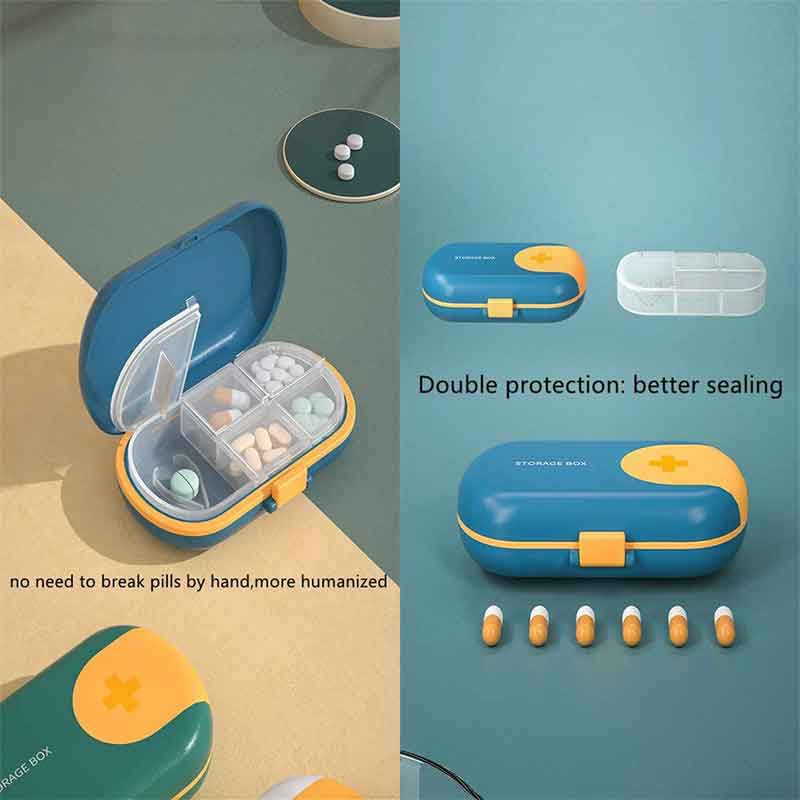 4 Compartments Portable Travel Pill Organizer-Festivesl