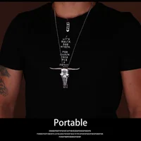 Tactical Stainless Steel Bull Headgear Belt Buckle-Festivesl