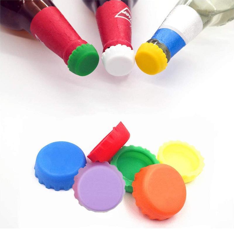 Beer Caps Saver Silicone Rubber Bottle Caps(6PCS-Festivesl