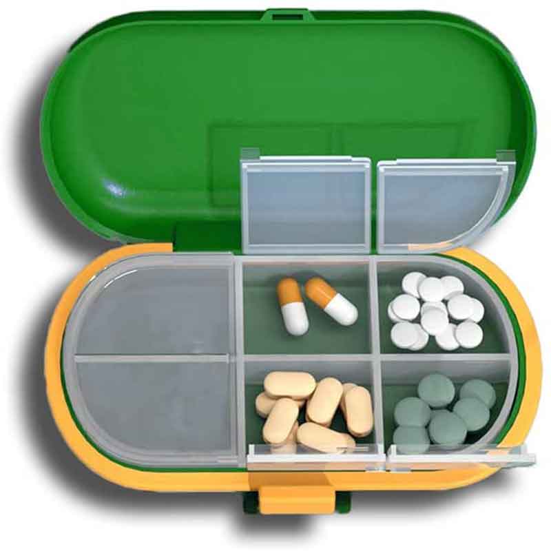 4 Compartments Portable Travel Pill Organizer-Festivesl