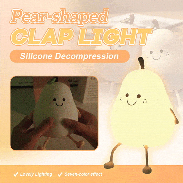 (🔥Summer Hot Sale 48% OFF) Pear-shaped Silicone Decompression Clap Light - BUY 2 FREE SHIPPING-Festivesl