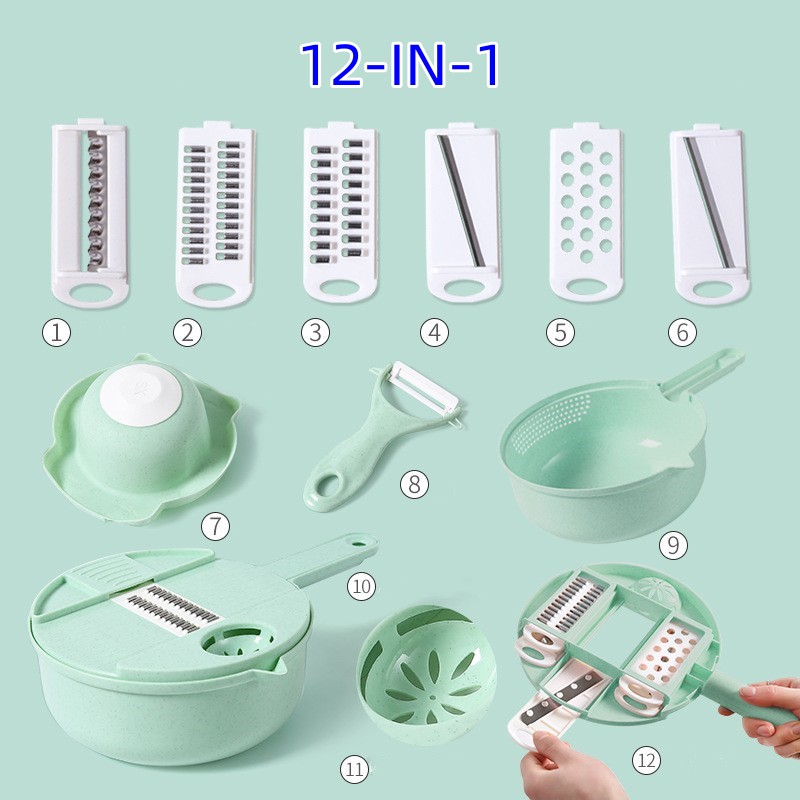 👩‍🍳Hot Sale ✨12-IN-1 Multi-Function Food Chopper-Festivesl
