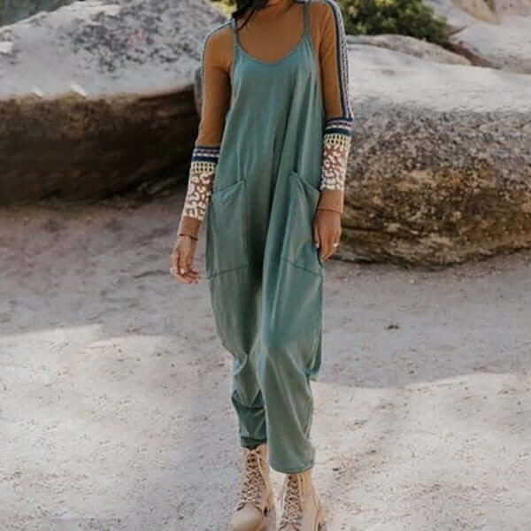 🔥Last Day Promotion -50% OFF🔥Wide Leg Jumpsuit with Pockets-Buy 2 Free Shipping-Festivesl