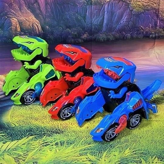 🎅Holiday Pre-Sale - 49% OFF🎁LED DINOSAUR TRANSFORMATION CAR TOY-Festivesl