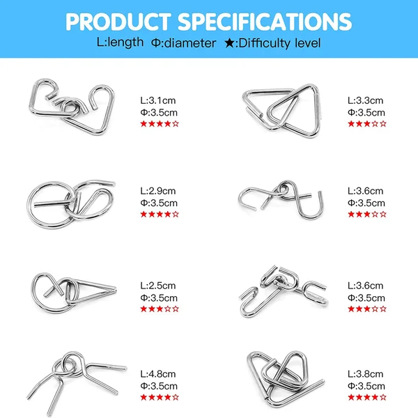 Disentanglemen Iron Link Unlock Interlock Game-Festivesl