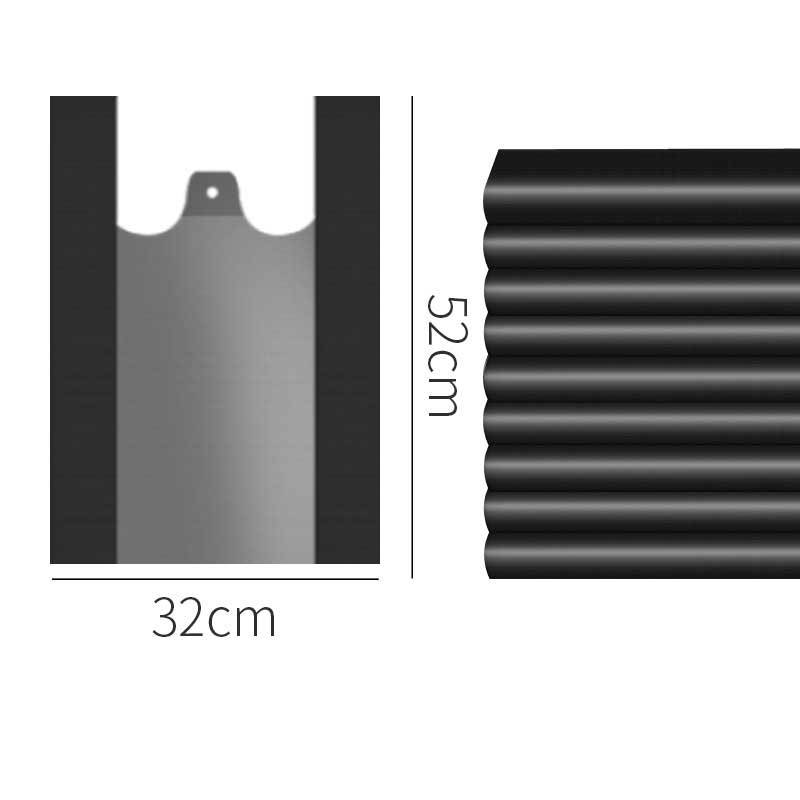 Black Bathroom Plastic Bags with Handle (50PC)-Festivesl