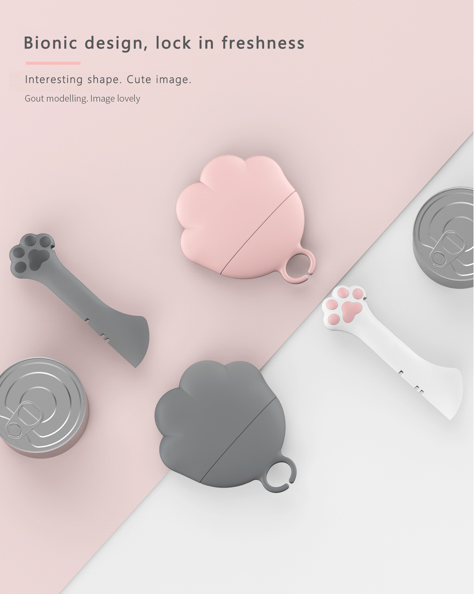 Cat Claw Can Lid Creative Can Opener Seal Vacuum Cat Tableware Supplies Silicone Can Lid-Festivesl