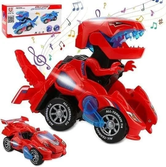 🎅Holiday Pre-Sale - 49% OFF🎁LED DINOSAUR TRANSFORMATION CAR TOY-Festivesl