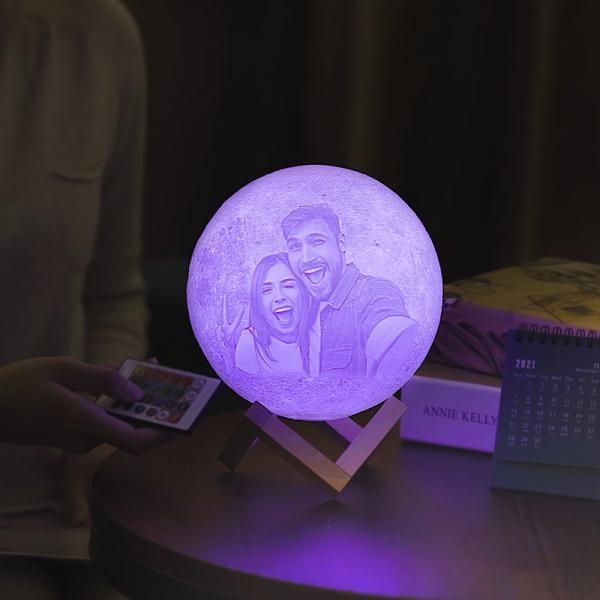 Custom 3D Photo Moon Lamp-Festivesl