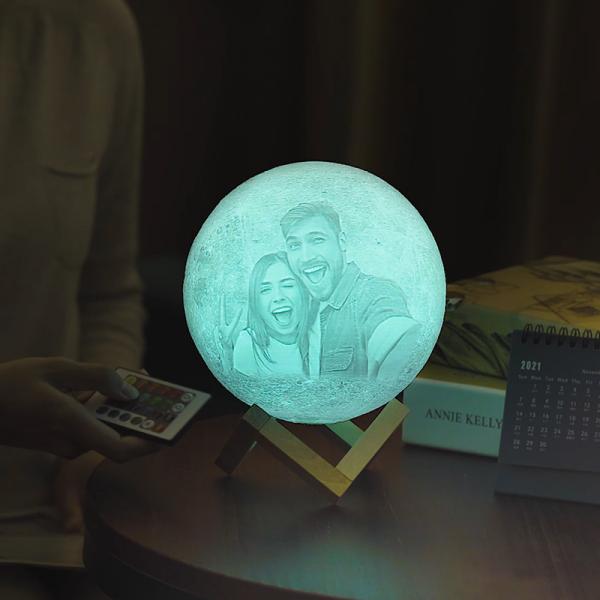 Custom 3D Photo Moon Lamp-Festivesl
