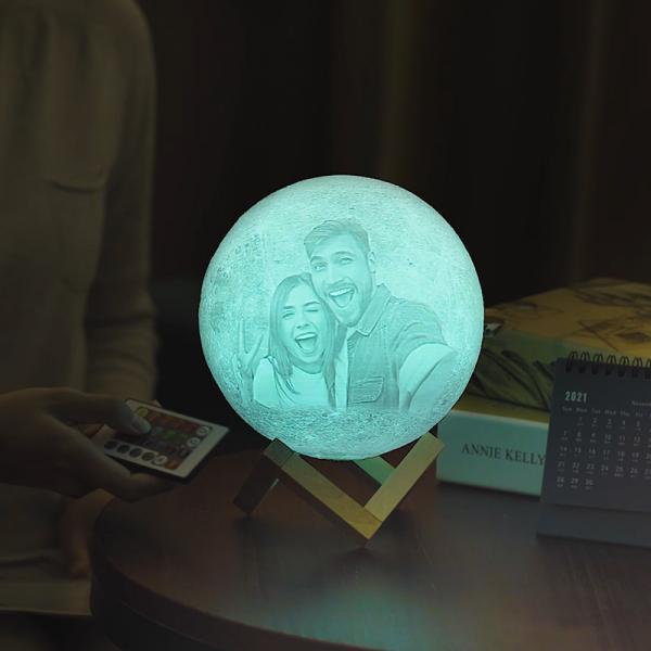 Custom 3D Photo Moon Lamp-Festivesl