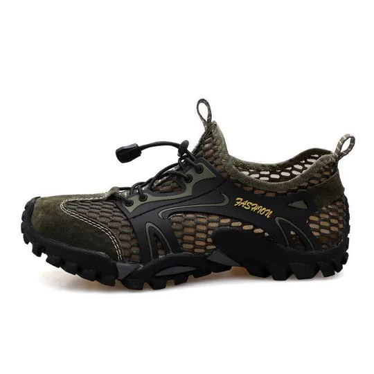 Men's Breathable Mesh Casual Light Outdoor Hiking Shoes-Festivesl