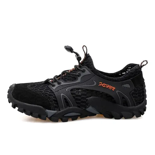 Men's Breathable Mesh Casual Light Outdoor Hiking Shoes-Festivesl