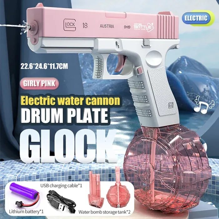 🎁Last Day Promotion SAVE 70% - 2023 New Glock Fast Shooting Water Gun(Buy 3 Free Shipping)-Festivesl