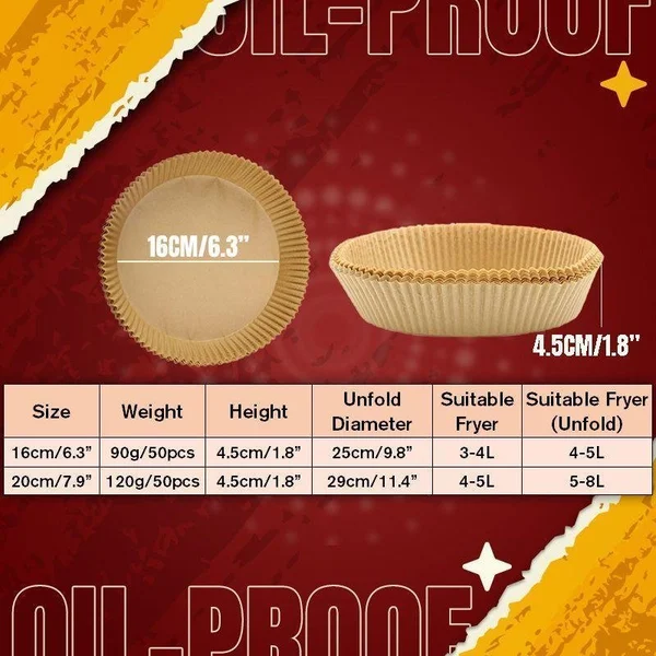 🔥Hot Sale🔥Air Fryer Disposable Paper Liner (49% OFF)-Festivesl