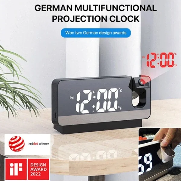 Mirror Projection Alarm Clock⏰ (BUY 2 GET FREE SHIPPING)-Festivesl