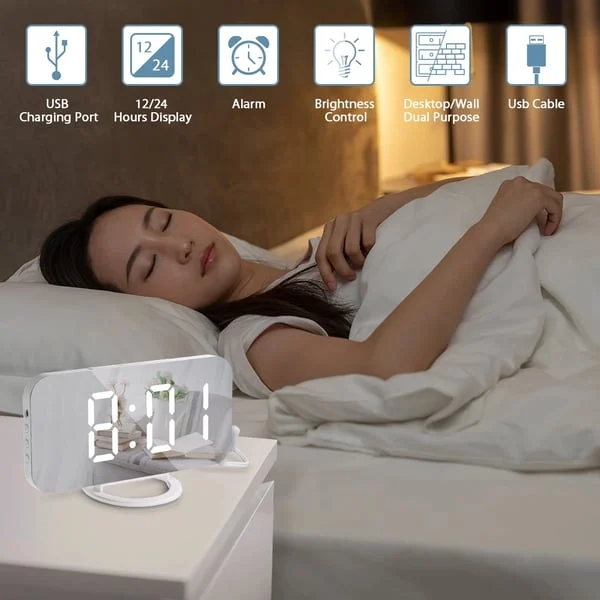 Mirror Projection Alarm Clock⏰ (BUY 2 GET FREE SHIPPING)-Festivesl