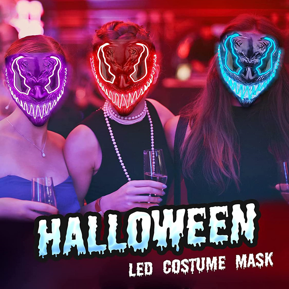 🔥HOT SALE - 49% OFF 🔥Halloween Venom LED Glowing Mask-Festivesl