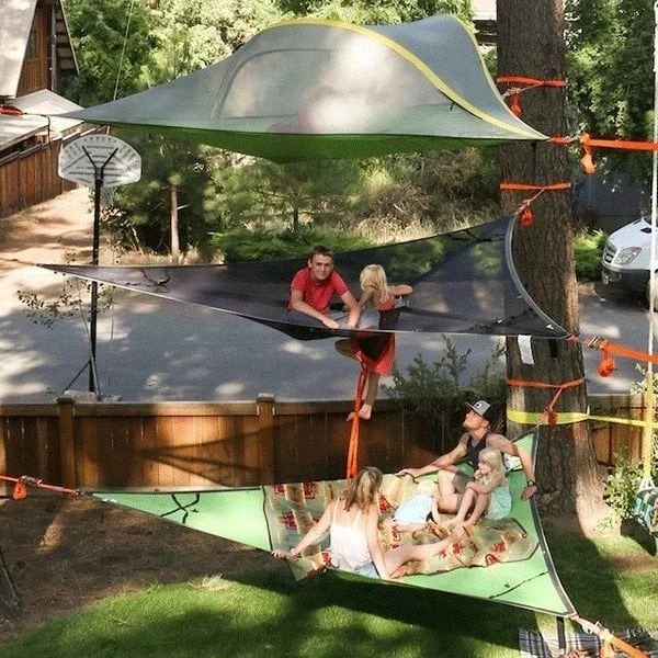 Patented 3 Point Design - Multi-Person Hammock-Festivesl