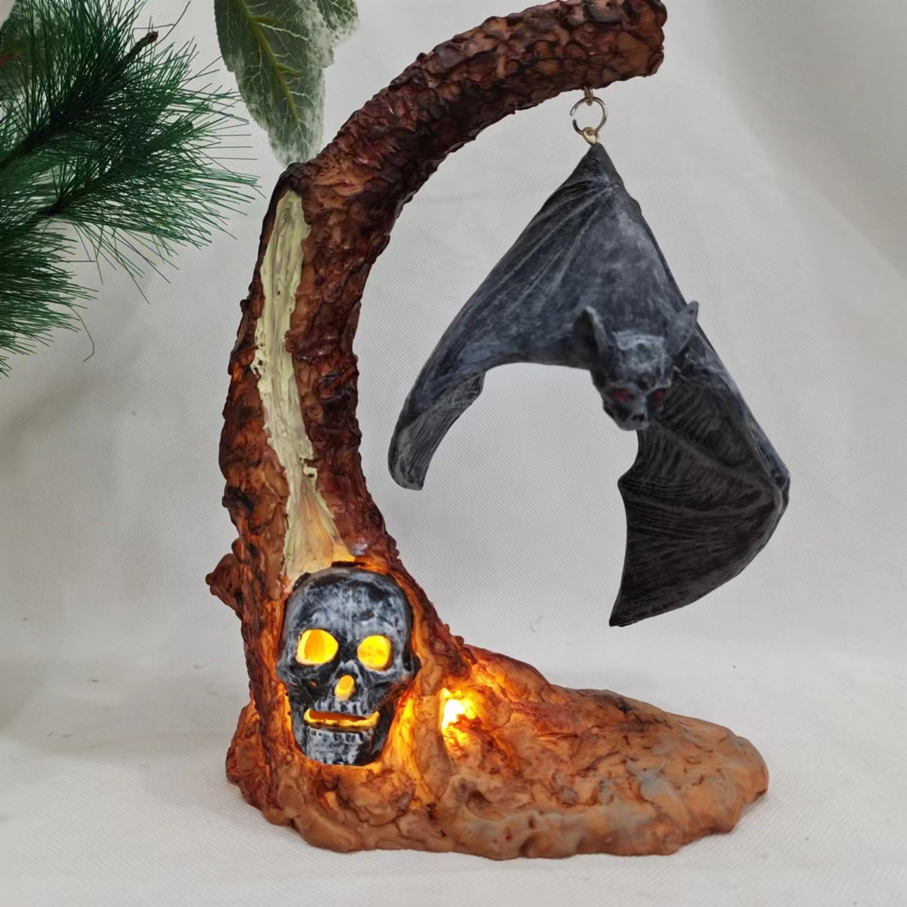 🔥HOT SALE - 49% OFF 🔥Halloween Bat Lamp Resin Ornament(Two Free Shipping)-Festivesl