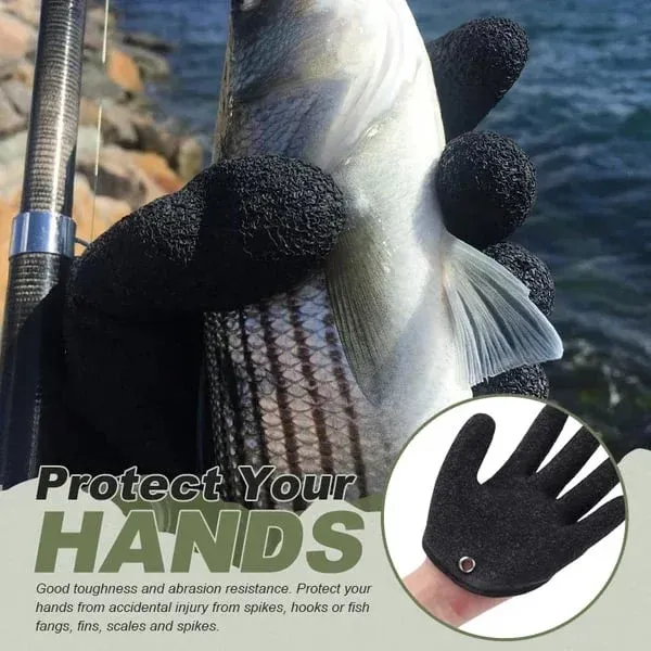 Fishing Catching Gloves Non-slip Fisherman Protect Hand-Festivesl