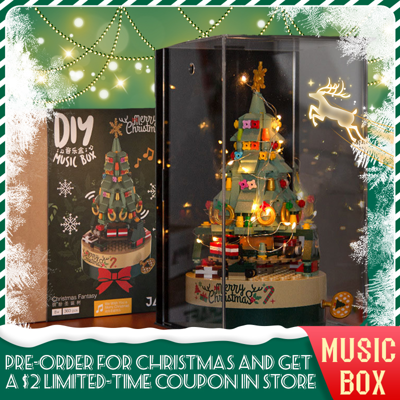 🔥Christmas warm up🔥🎅Christmas decoration blocks (🎁music box, photo frame, christmas tree​​​)-Festivesl