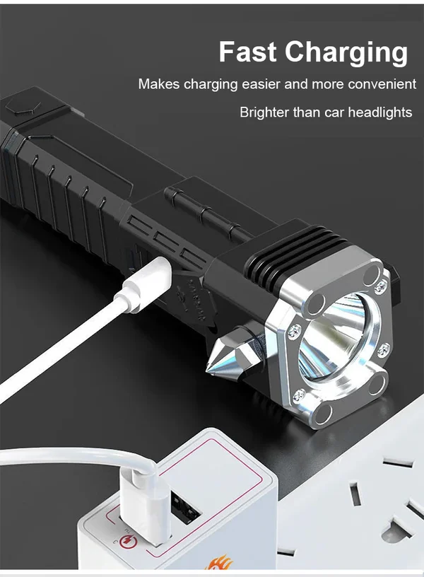 Last Day 45% 0FF - Super Bright Rechargeable LED Handheld Flashlight Portable-Festivesl
