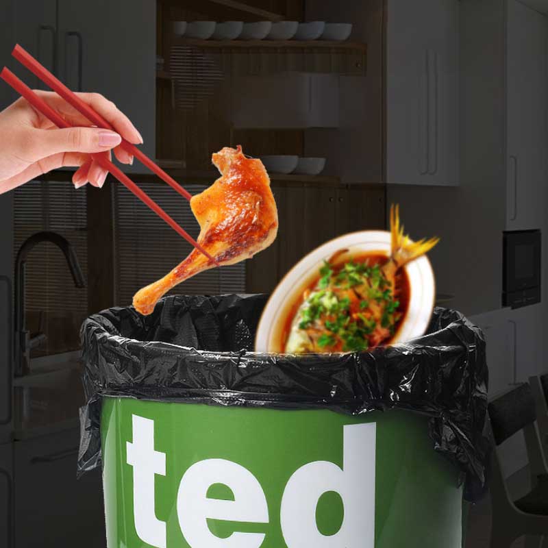 Black Bathroom Plastic Bags with Handle (50PC)-Festivesl