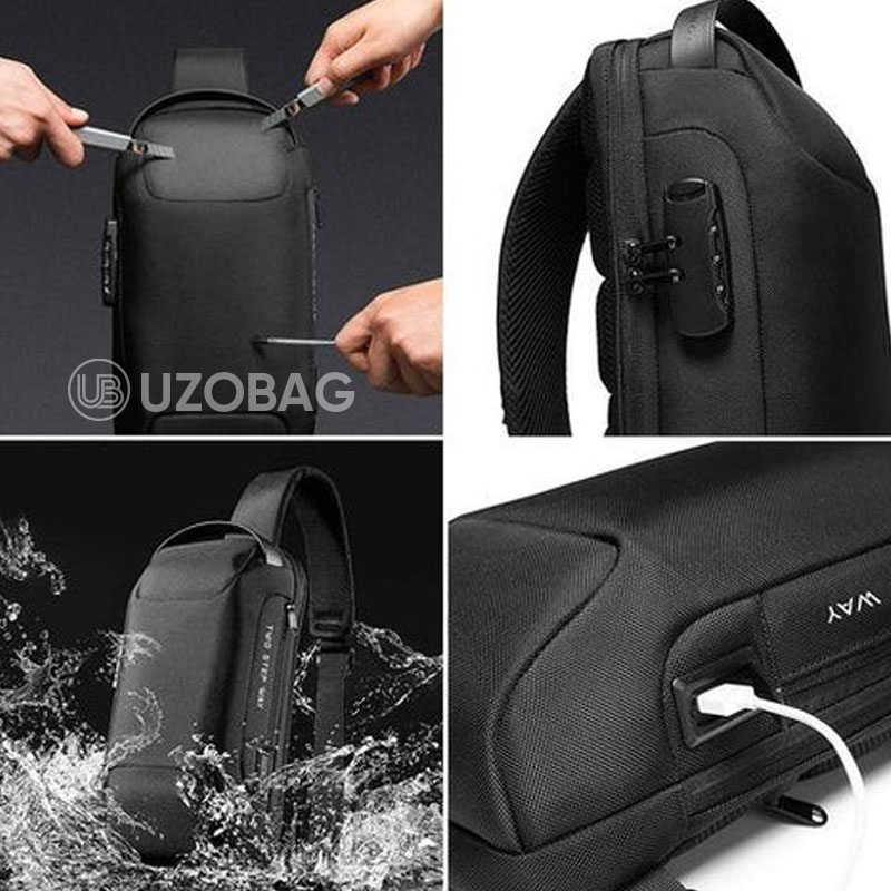 🔥Hot Sale👉UzoBag - USB charging sport sling Anti-theft shoulder bag-Festivesl